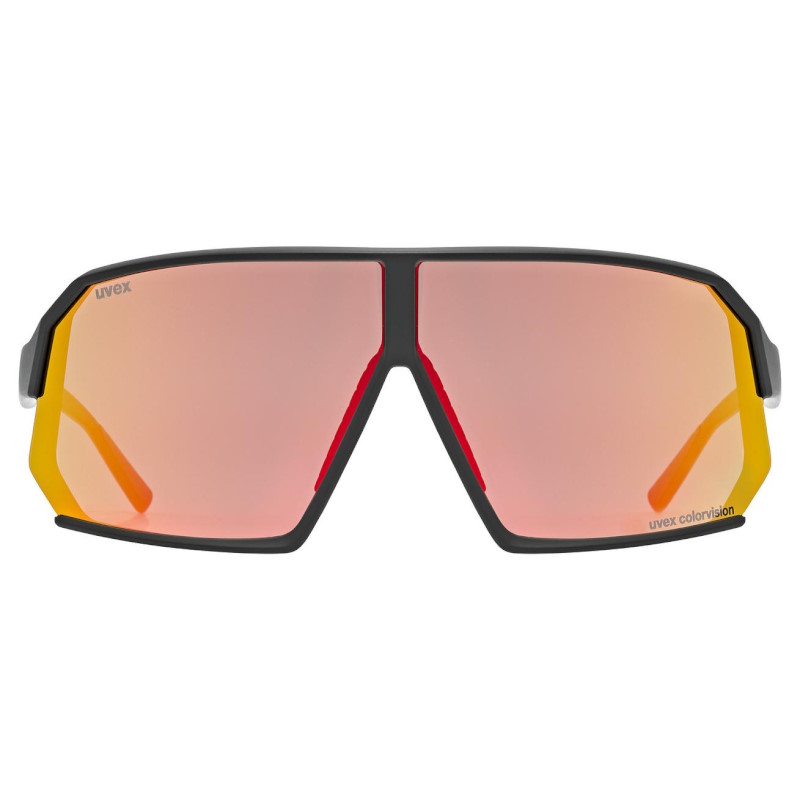 Kolesarska očala Uvex Sportstyle 237 CV black matt / mirror red - slika 2
